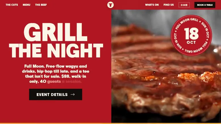The grill house: a ready-made website design by Moonfest Studio