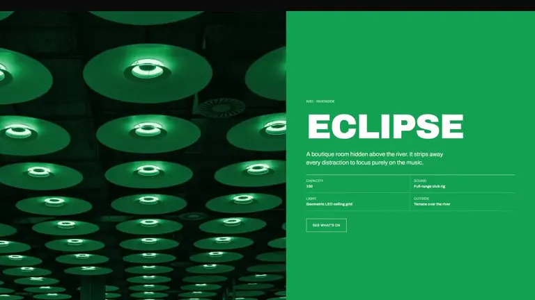 The nightclub: a ready-made website design by Moonfest Studio
