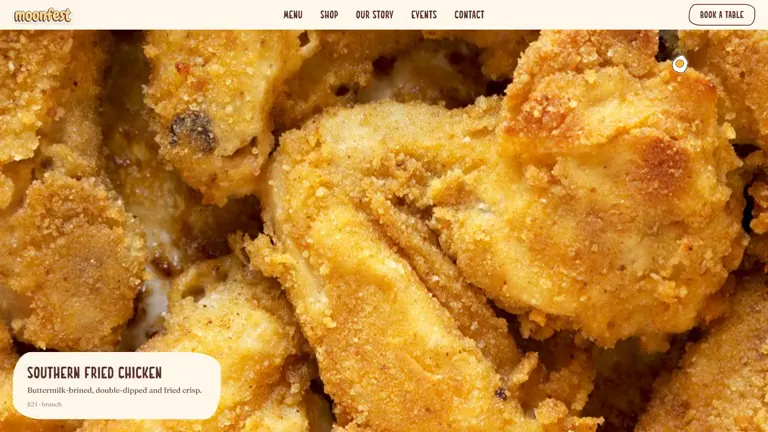 The soul food kitchen: a ready-made website design by Moonfest Studio
